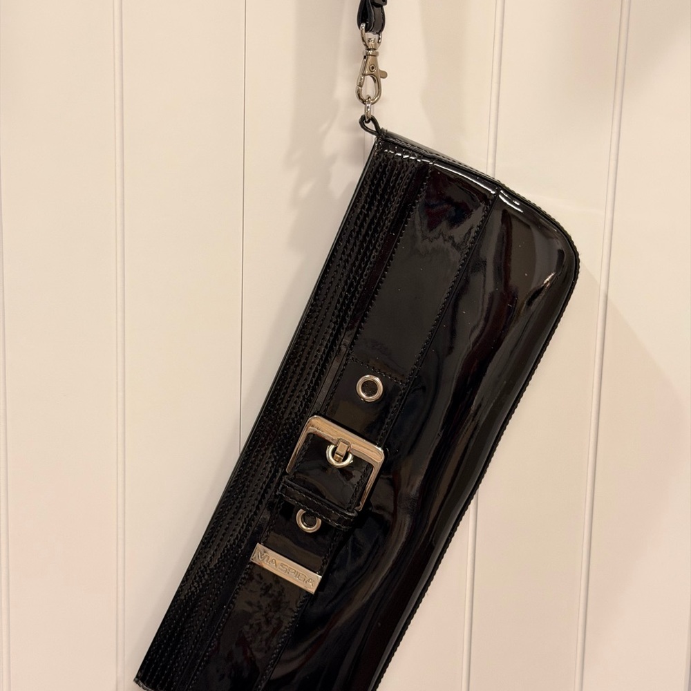 VIA SPIGA Patent Leather Clutch Purse